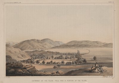 Eingang zum Tejon-Pass und ein Teil des Tejon, 1856 von Charles Koppel